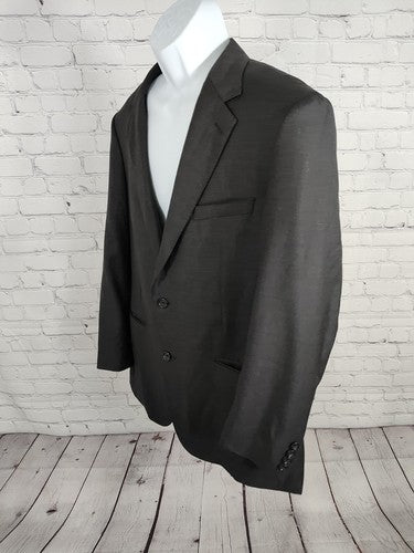 Mattarazi Uomo Black Single Breasted Two Button Wool Cashmere Super 150s Size 54