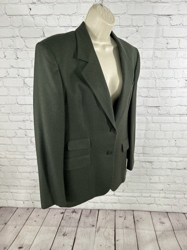 VTG JG Hook Green 100% Wool Two Button Women’s Blazer Suit Jacket Size 10