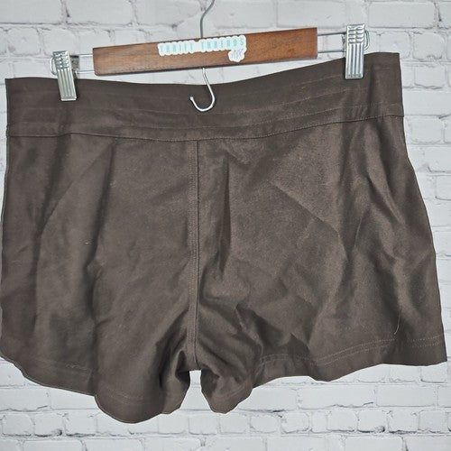 La Blanca Brown Lace Up Front Board Shorts Swim Cover Up Small (32X3)