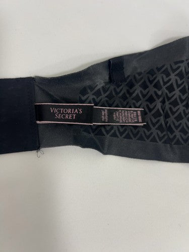 Victoria's Secret Black Rose Gold Shimmer Strapless Underwire Bra 38DD
