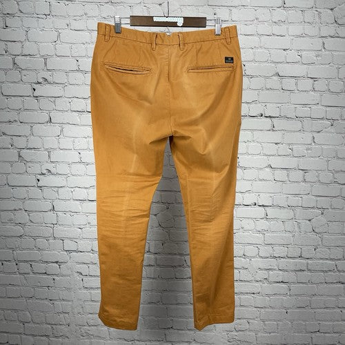 Scotch & Soda Orange Bowie 100% Cotton Lightweight Chino Pants Size 33 (34x29)