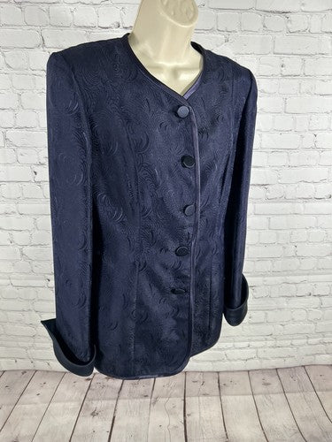 VTG Venti X Venti Textured Indigo 5 Button Blazer Women’s 8