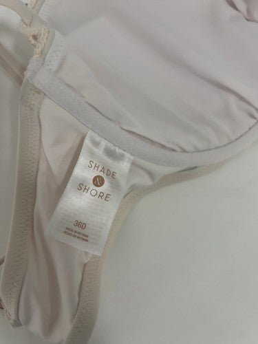 Shade & Shore Cream Crochet Underwire Balconette Bikini Swim Top 36D