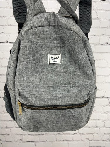 Herschel Supply Co Gray Crosshatch Gold Zip Backpack Bookbag One Size