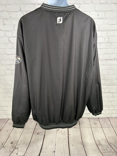 VTG Foot Joy Arnold Palmer Legends Black Embroidered V Neck Golf Men’s Jacket XL