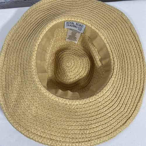 Royal Road Trading Co Yellow Straw Sea Shell Accent Straw Sun Hat One Size