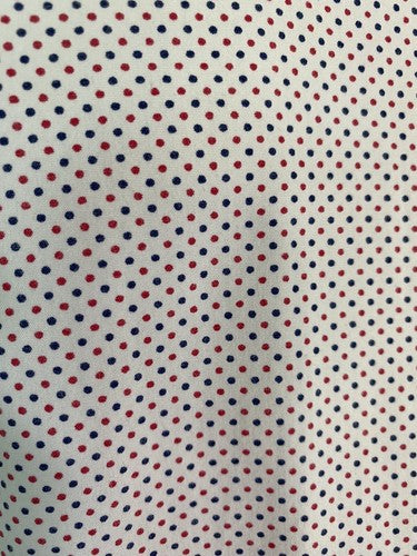 Koike Barcelona Red Polka Dot Button Down Long Sleeve Size 39 Portugal Made