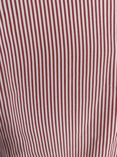 Brooks Brothers 346 Red White Striped Long Sleeve 100% Cotton Button Up Shirt L