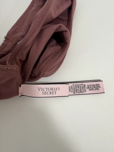 Victoria's Secret Mauve Pink Plunge V Neck Wireless Bralette Bra Top S