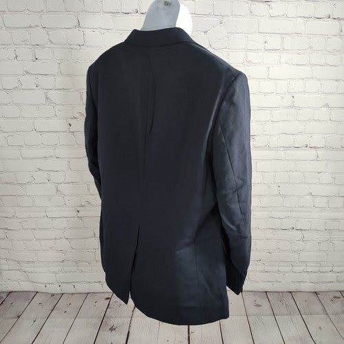 Trophy Club Dark Blue Two Button Single Breasted Men's Sports Coat Size 46R