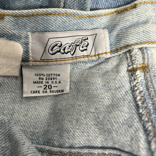 VTG Cafe Light Wash Pleated Front High Rise Blue Jeans Women’s Size 20 (34 x 29)