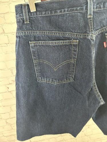 Levi’s 557 Lower Rise Loose Fit Dark Wash Denim Cut Off Shorts Women’s 14 33x10