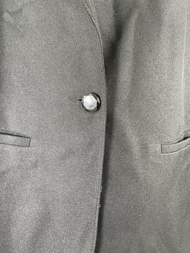 Classic Collection Vintage Black Single Button Womens Blazer Jacket Size 10