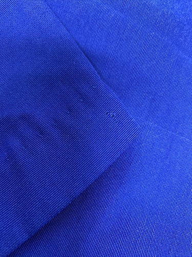 VTG Champagne West 1960s Blue Button Up Shoulder Pad Pleated Shift Dress 8P