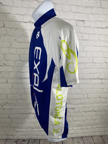 Exel Champ-Sys Pelotonia Multicolored Bike Riding Cycling Half Zip Shirt L