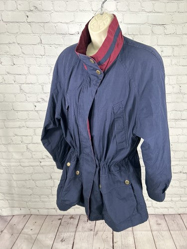 VTG FSL Collection Blue Zip Out Liner Full Zip Mock Neck Anorak Jacket Women’s L