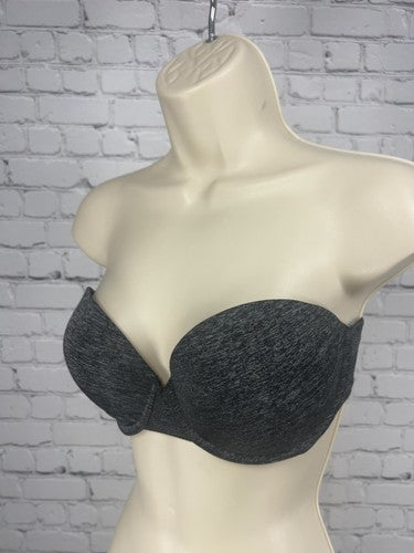 Victoria's Secret Heather Gray Multi-Way Strapless Push Up Underwire Bra 32DD