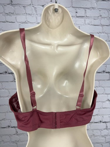 Prima Valentina Mauve Floral Lace Sheer Unlined Underwire Bra 38DD