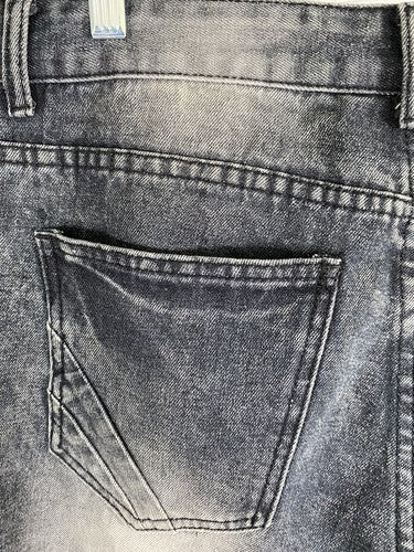 Red Ape Dirty Wash Dark Gray Distressed Long Denim Jean Shorts Men’s 34 (34x12)