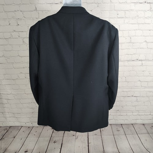 Hardwick Clothes Navy Blue Gold Two Button Blazer Sports Coat USA 44R