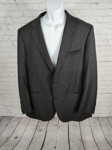 Mattarazi Uomo Black Single Breasted Two Button Wool Cashmere Super 150s Size 54