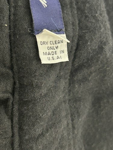 VTG Opening Ceremony Black Flannel Button Belted Light Long Jacket Women’s S