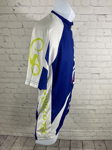 Exel Champ-Sys Pelotonia Multicolored Bike Riding Cycling Half Zip Shirt L