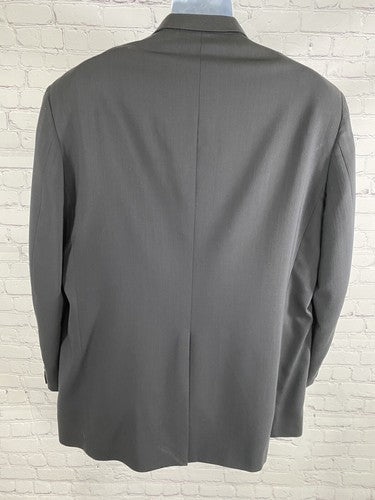 Roundtree Yorke Black 100% WoolTwo Button Blazer Jacket Wool 48R