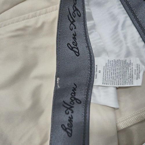 Ben Hogan Stone Light Tan Flat Front Performance Men's Golf Shorts 32 (33X9)