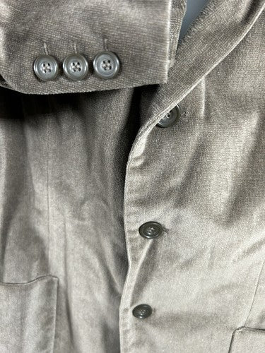 Le Collezioni Structure Brown Suede Corduroy 3-Button Jacket Blazer Men’s L 44R