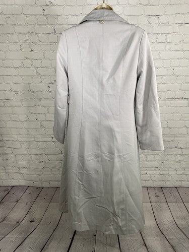 VTG AstorOne Dusty Blue/ Gray Removable Liner Double Breasted Peacoat Womens 8
