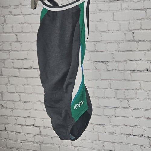 NWT Dolfin Black Forest Green Cross Back One Piece Racing Swimsuit Size 28
