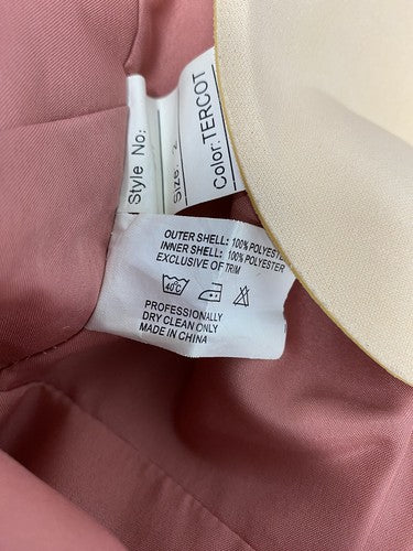 Allure Bridals Pink Strapless Back Zip Flowy Bridesmaids Prom Dress Gown Size 2
