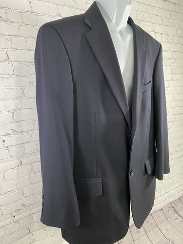 Chiarelli Traveler Dark Blue Wool Blend Two Button Blazer Jacket Size 46R *read