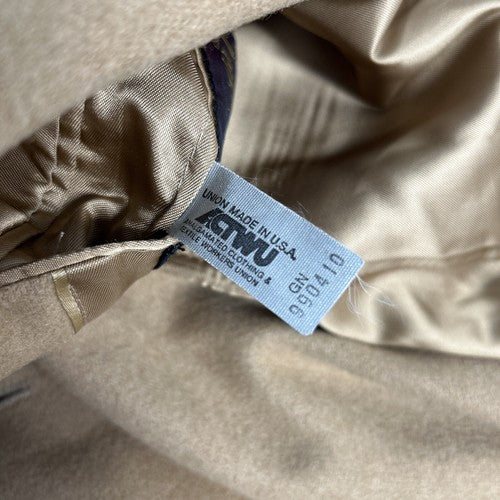 VTG Benchley Ltd Classic Collection Tan Camel Hair Two Button Blazer Jacket 44R