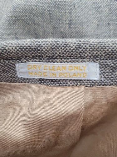 Andre Villard Paris Beige Gray Sport Coat Blazer Textured Silk Blend Size 42R