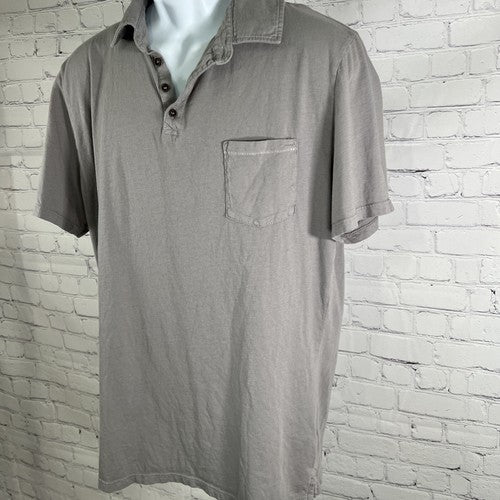 M. Singer Men’s Gray Collared Shirt X-Large USA Made Pocket Soft Lightweight