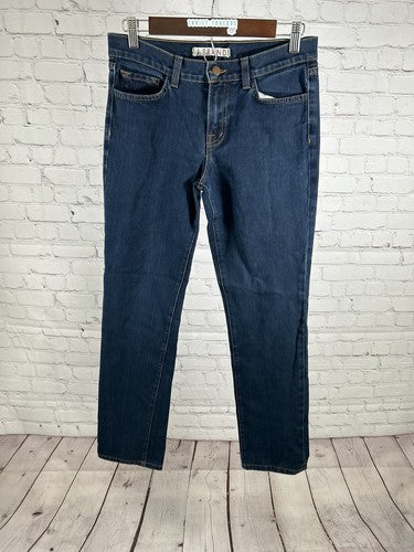 J Brand Straight Leg Mid Rise Dark Wash Denim Women’s Jeans 27 (30 x 30)
