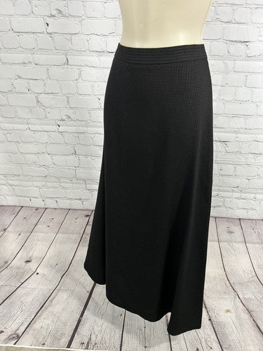 Miss Dorby Black Two Piece Outfit Set Long Skirt Button Up Top Women’s 18