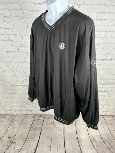 VTG Foot Joy Arnold Palmer Legends Black Embroidered V Neck Golf Men’s Jacket XL