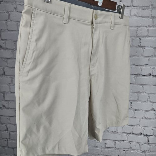 Ben Hogan Stone Light Tan Flat Front Performance Men's Golf Shorts 32 (33X9)