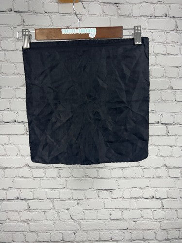 Unbranded Black 100% Silk Rolled Hem Pocket Square One Size
