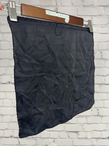 Unbranded Black 100% Silk Rolled Hem Pocket Square One Size