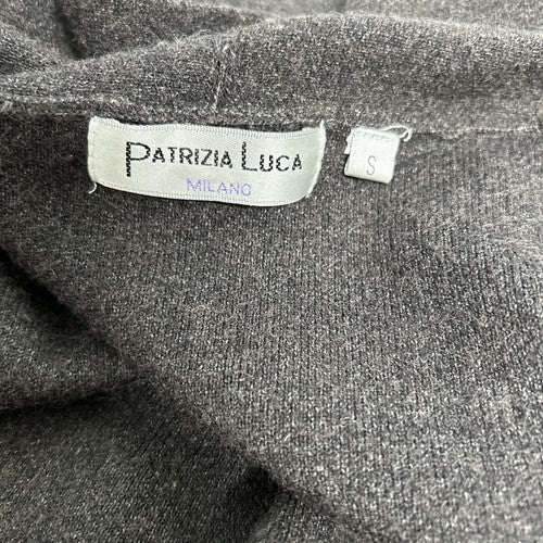 Patrizia Luca Milano Dark Brown Long Knit Sweater Cardigan W/ Pockets Size S