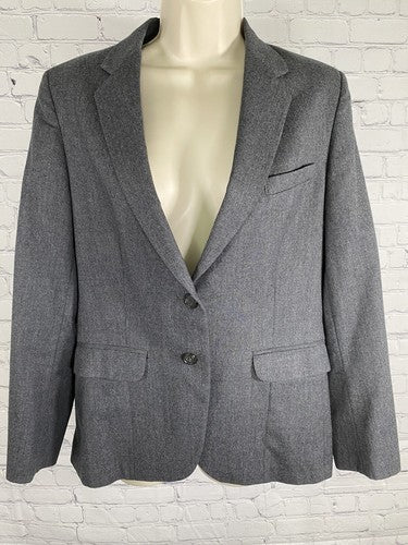 VTG The Barrister Collection USA Made Gray 2 Button Blazer Suit Jacket Womens 8