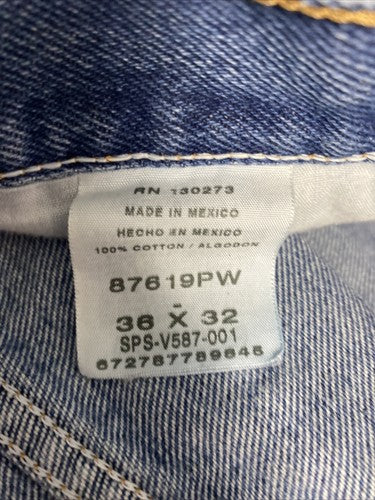 VTG Rustler Medium Wash Denim Blue Straight Leg Mid Rise Men’s Jeans (36 x 31)