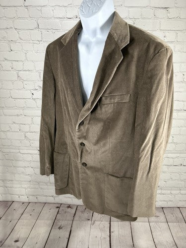 Le Collezioni Structure Brown Suede Corduroy 3-Button Jacket Blazer Men’s L 44R