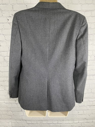 VTG The Barrister Collection USA Made Gray 2 Button Blazer Suit Jacket Womens 8
