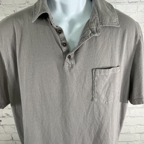 M. Singer Men’s Gray Collared Shirt X-Large USA Made Pocket Soft Lightweight