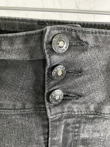 WATCH LA JEANS Black Mid Rise Black 3 Button Stretch Skinny Womens 9